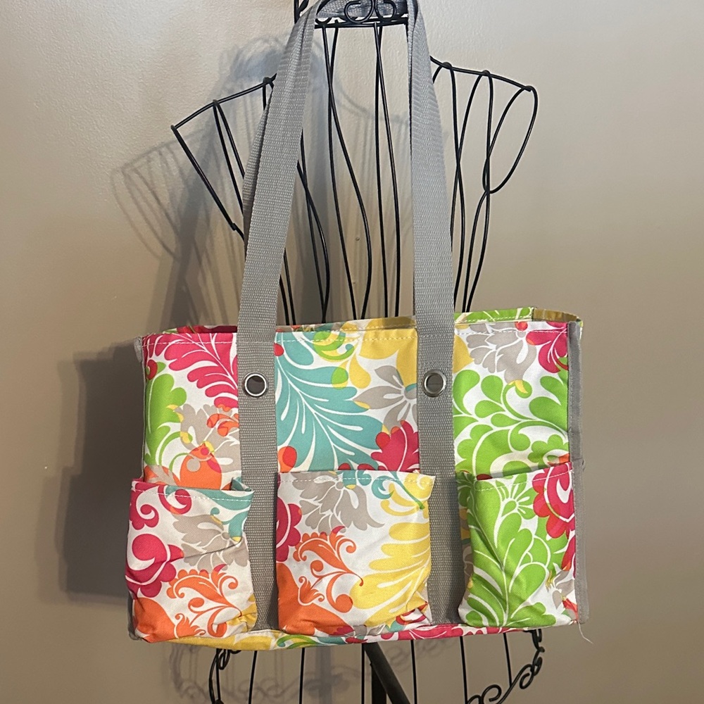 Thirty-One Multicolor Floral Tote Bag - Picture 5 of 7